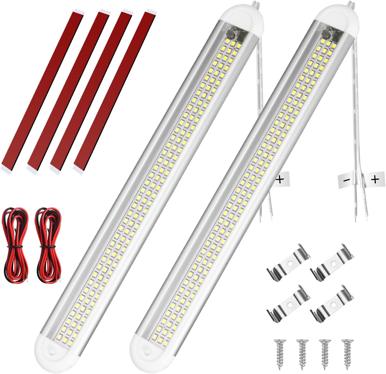 Detalle de URAQT 12V LED Interior Lights Bar — 120 LED Strip Light (2-Pack) for RVs, Campers and Vans