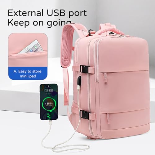 Thumbnail 1 de Mi Ko Mi Ka Mochila de Viaje Grande 2210 (Lila) con compartimento para zapatos, USB y protección antirrobo