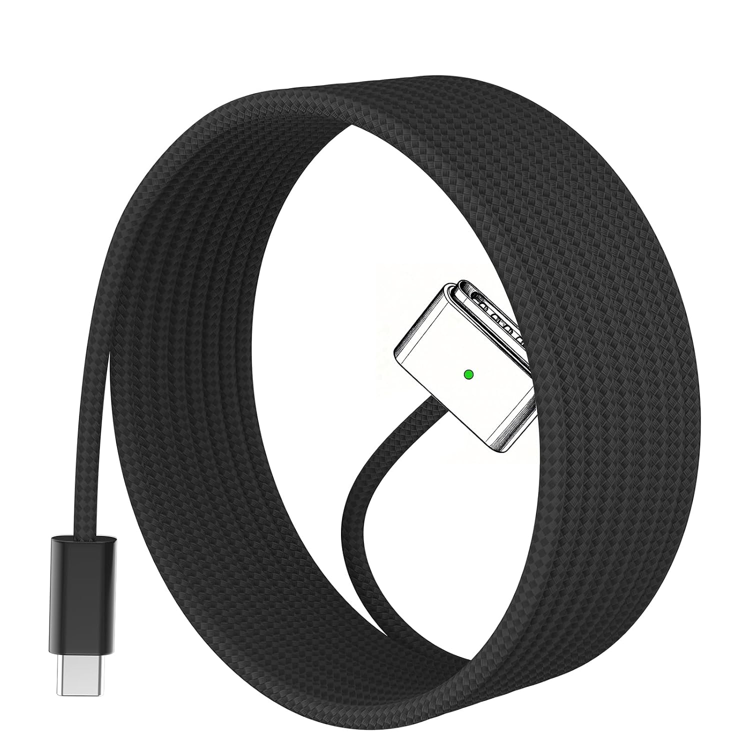 Detalle de Yihele 140W USB-C to Mag 3 Cable (6.6ft) for MacBook Air Pro M2–M5