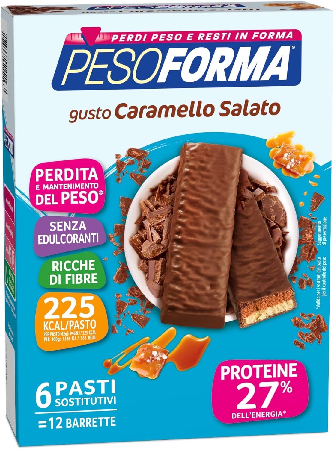 Thumbnail 5 de Pesoforma Barrette Cioccolato Cuore Cocco – 2 barrette, 1 pasto completo a 237 kcal, proteine 25%