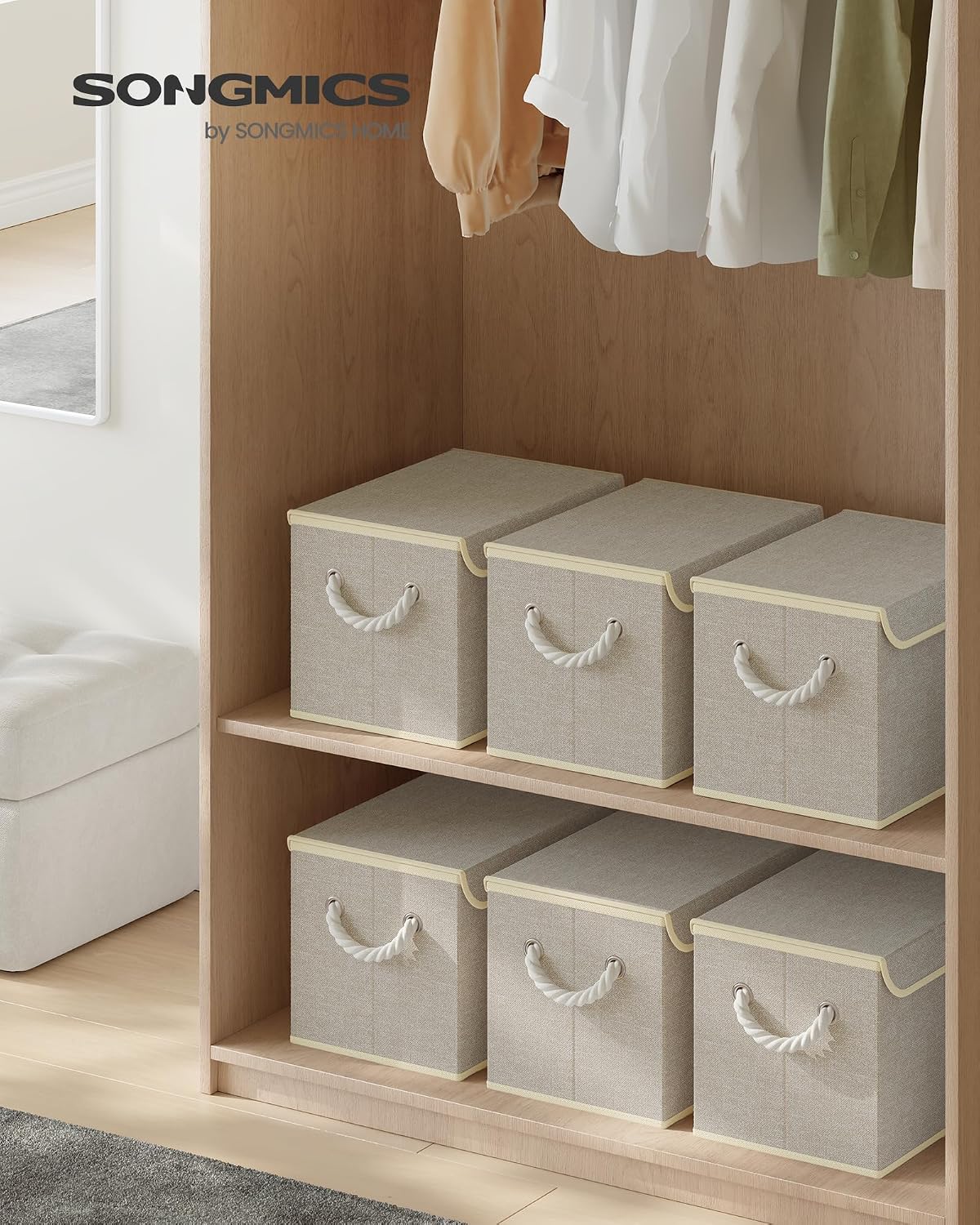 Detalle de SONGMICS TINA Collection RFB013LZ01 Foldable Storage Boxes, Set of 3