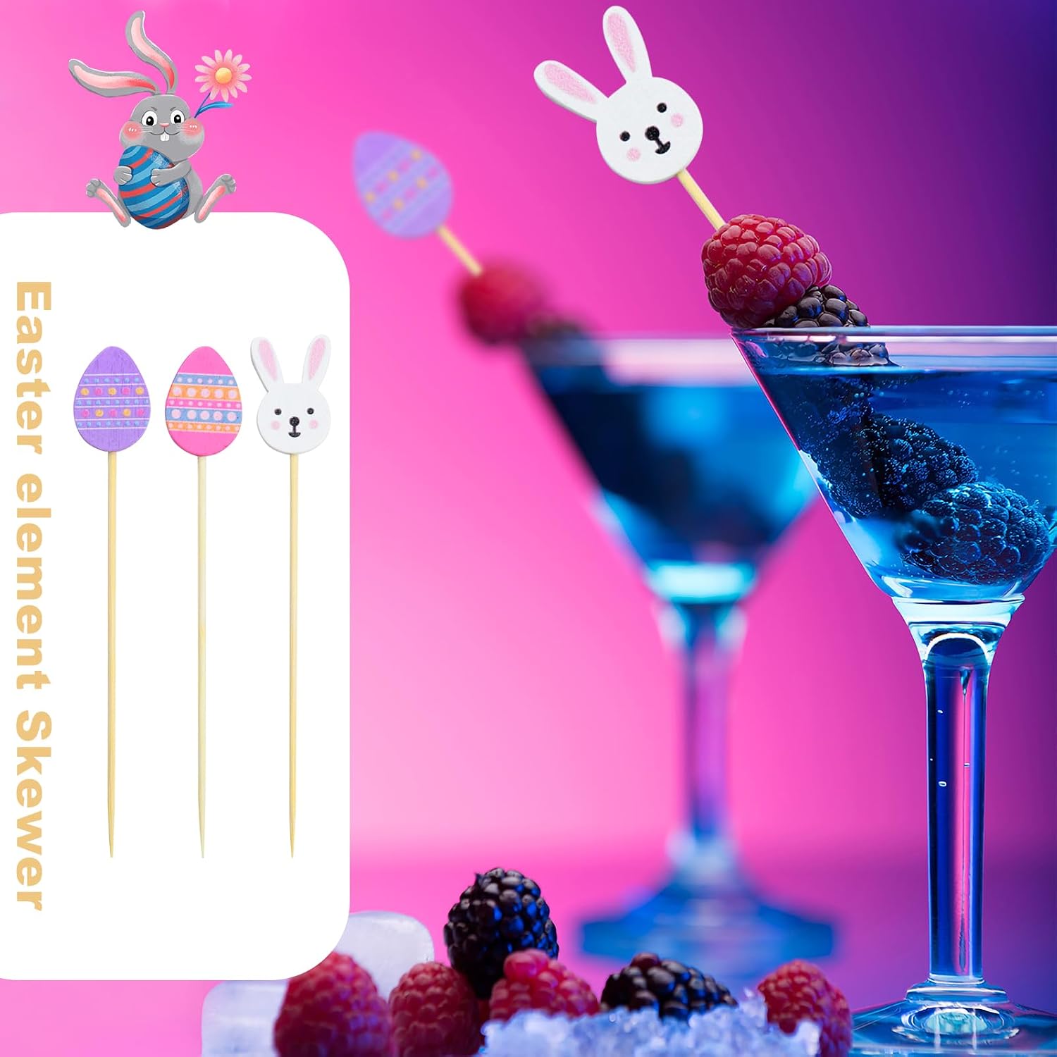 Detalle 2 de AWCIGG Oster Cocktailspieße 100 Stück