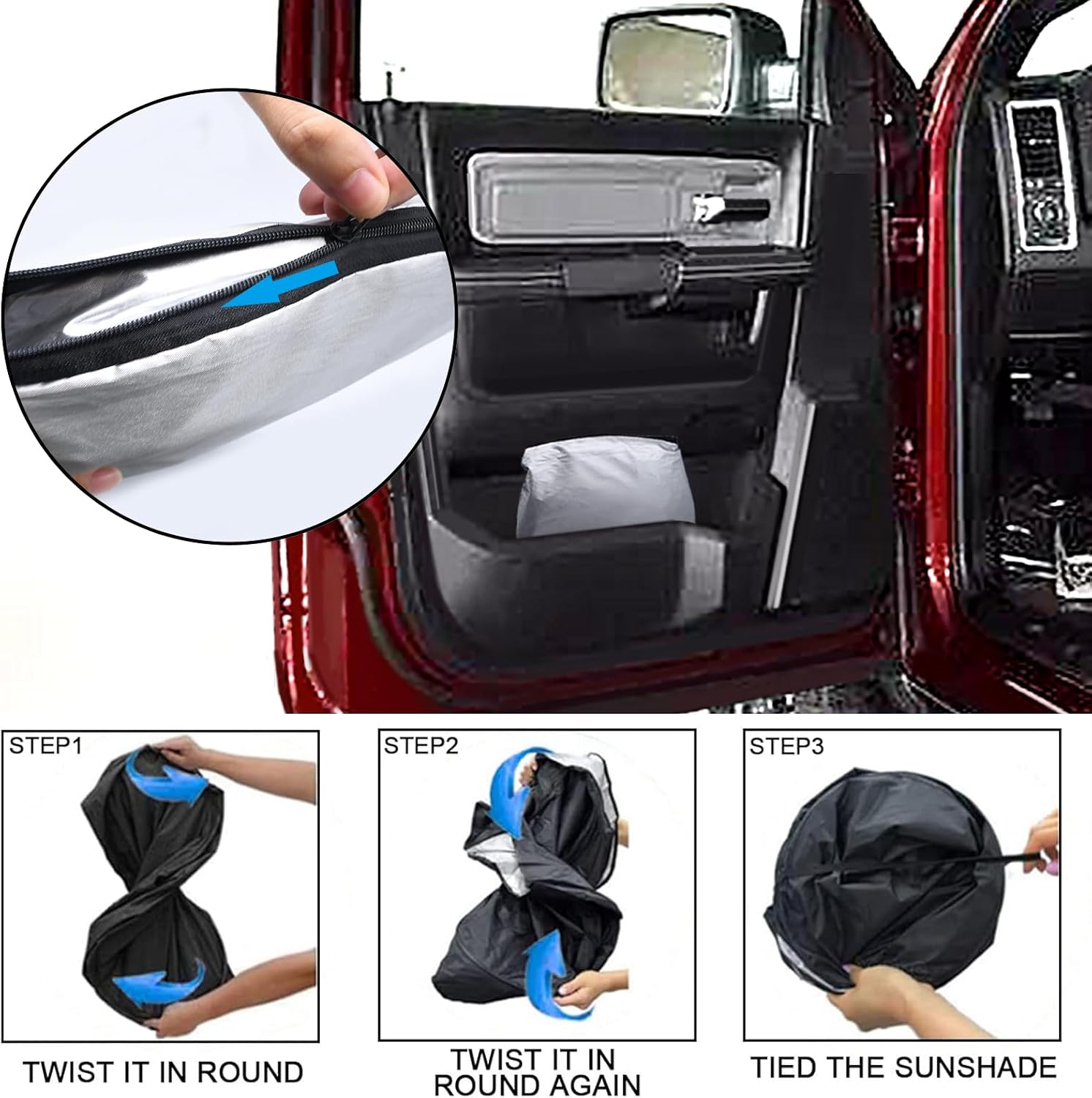 Detalle 2 de Dodge RAM 1500 Windshield Sunshade 2010–2025