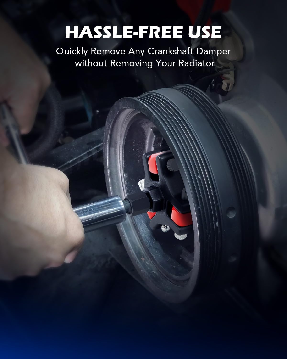 Detalle de Orion Motor Tech Harmonic Balancer Puller Kit — Adjustable 3-Jaw Set for Quick, Safe Removal