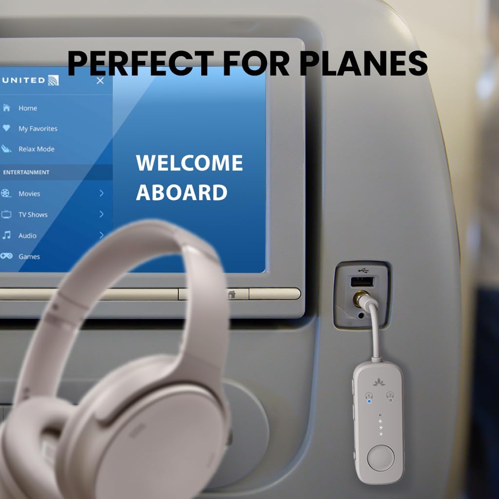 Thumbnail 1 de Avantree Relay – Airplane Bluetooth Adapter for 2 AirPods or Headphones