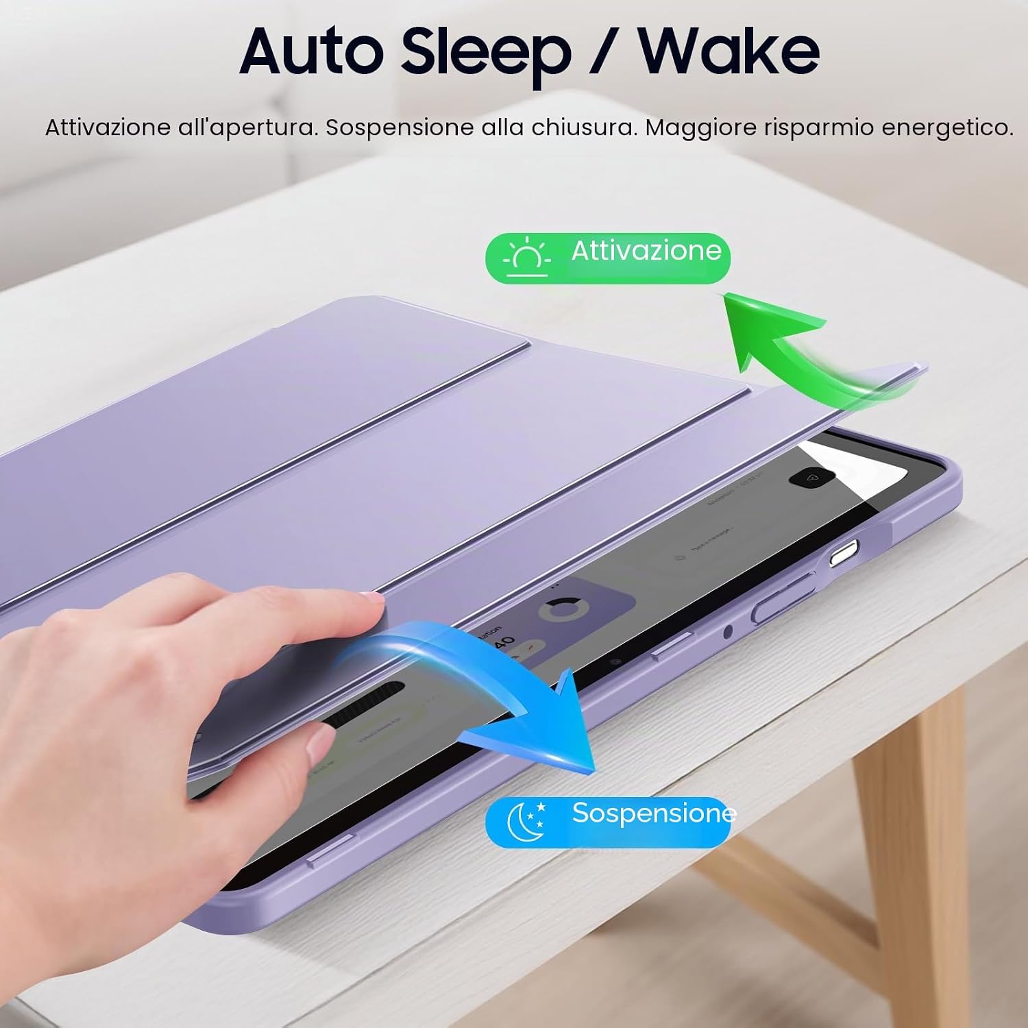 Detalle de FINTIE Cover trasparente per Galaxy Tab S9/S9 FE e S10 Lite/S10 FE 10.9" & S9 11" con S Pen – protezione sottile e supporto auto sleep/sveglia
