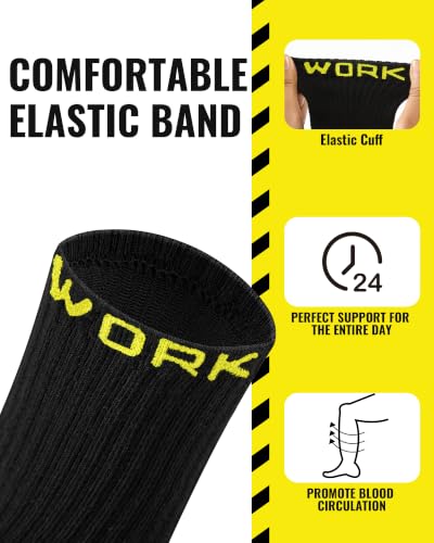 Detalle de Effeet Men's Work Socks Heavy Duty Cushioned Crew Durable 10 Pairs