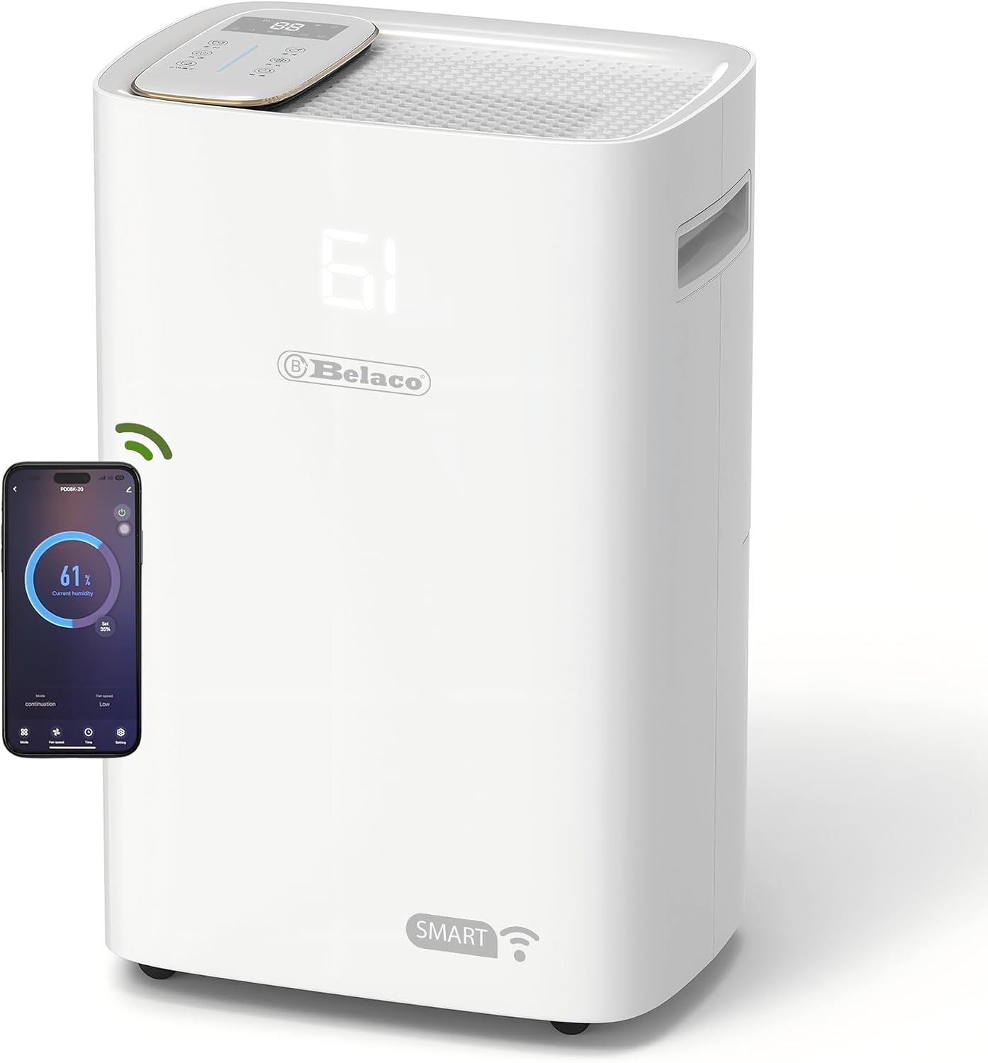 Detalle de Belaco 20L WiFi Dehumidifier for Home & Basement