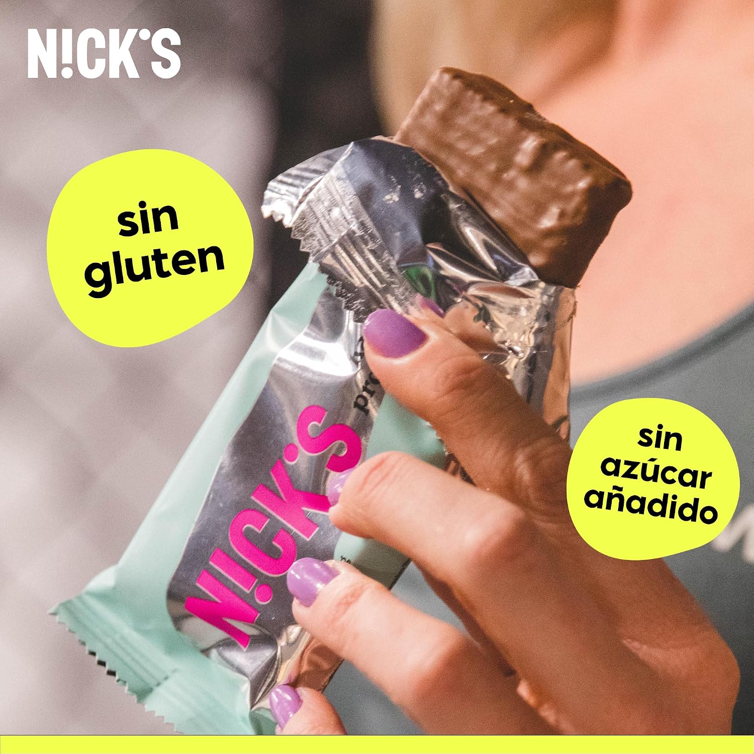 Detalle 2 de NICKS Protein wafer Vainilla 25% proteína