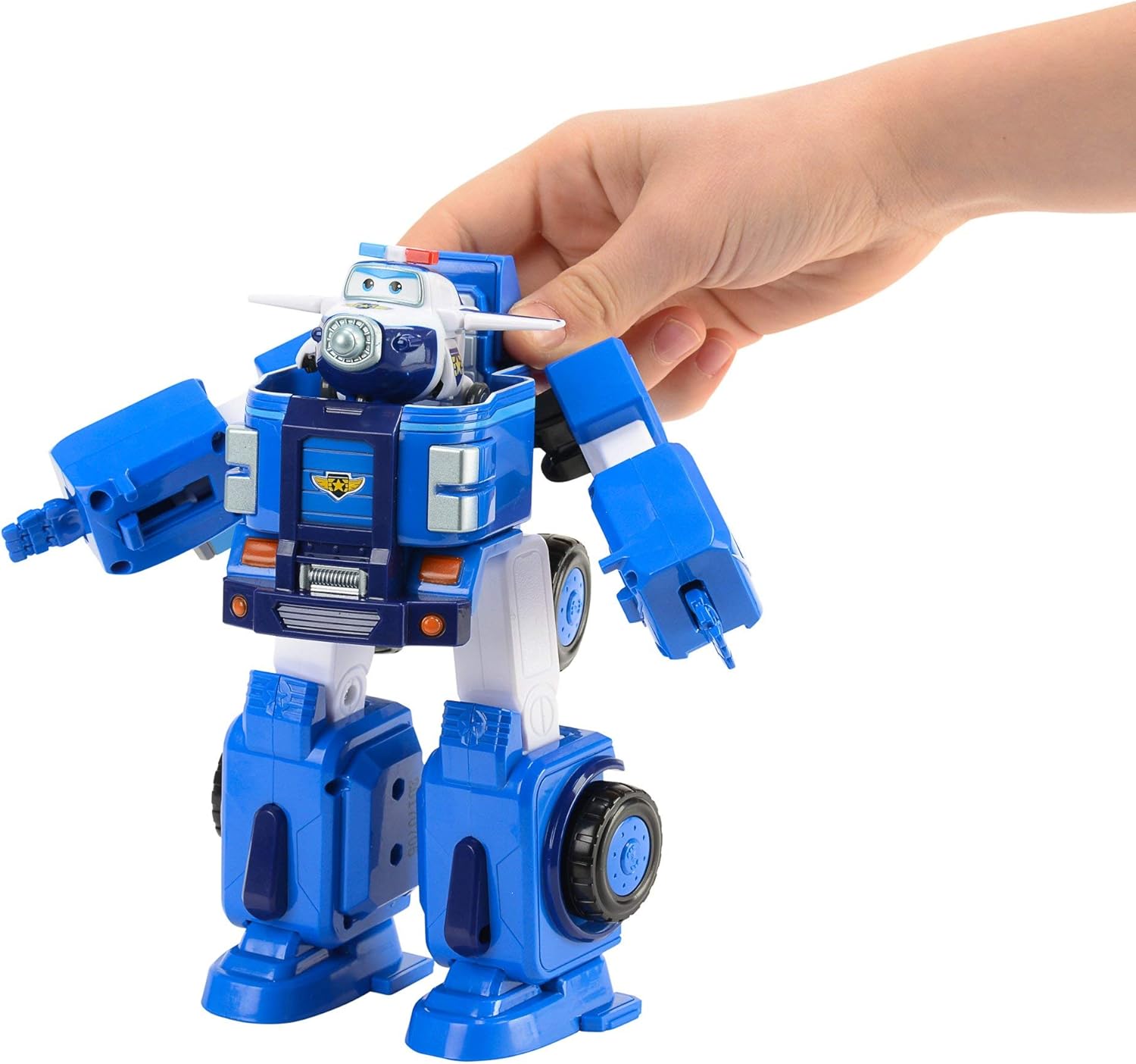 Detalle 2 de Super Wings Trasformabile Aereo Blu 18 cm