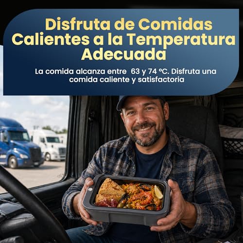 Thumbnail 7 de Hot Bento PLUS – Fiambrera eléctrica portátil y autocalentable (994 ml, negro)