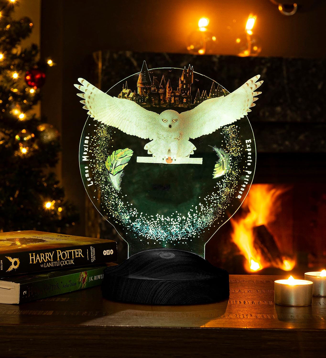 Detalle 2 de Sentidos Veilleuse LED 3D Hedwig – Lampe personnalisable pour garçons et enfants