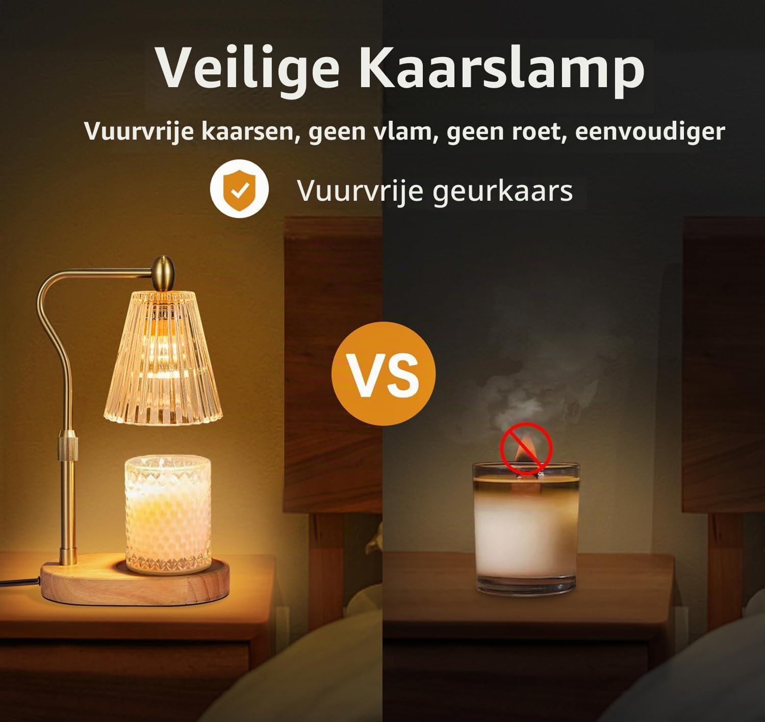 Detalle 2 de Loowoko 072 kaarsverwarmerlamp met timer, dimmer en verstelbare arm
