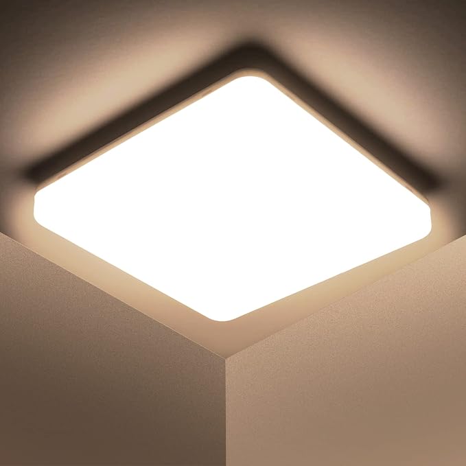 Detalle de Kambo LED Plafón Cuadrado 48W 💡 Luz Neutral para Hogar