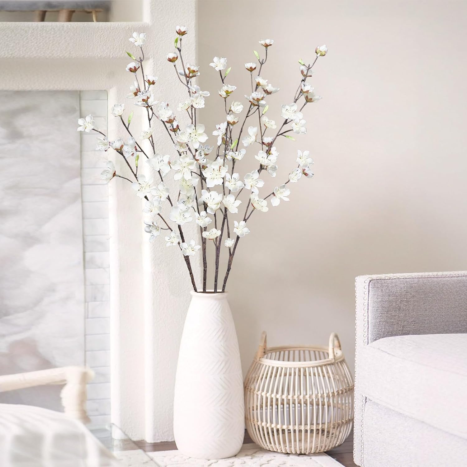 Thumbnail 5 de Tepaler Artificial Cherry Blossom Branches 28-Inch