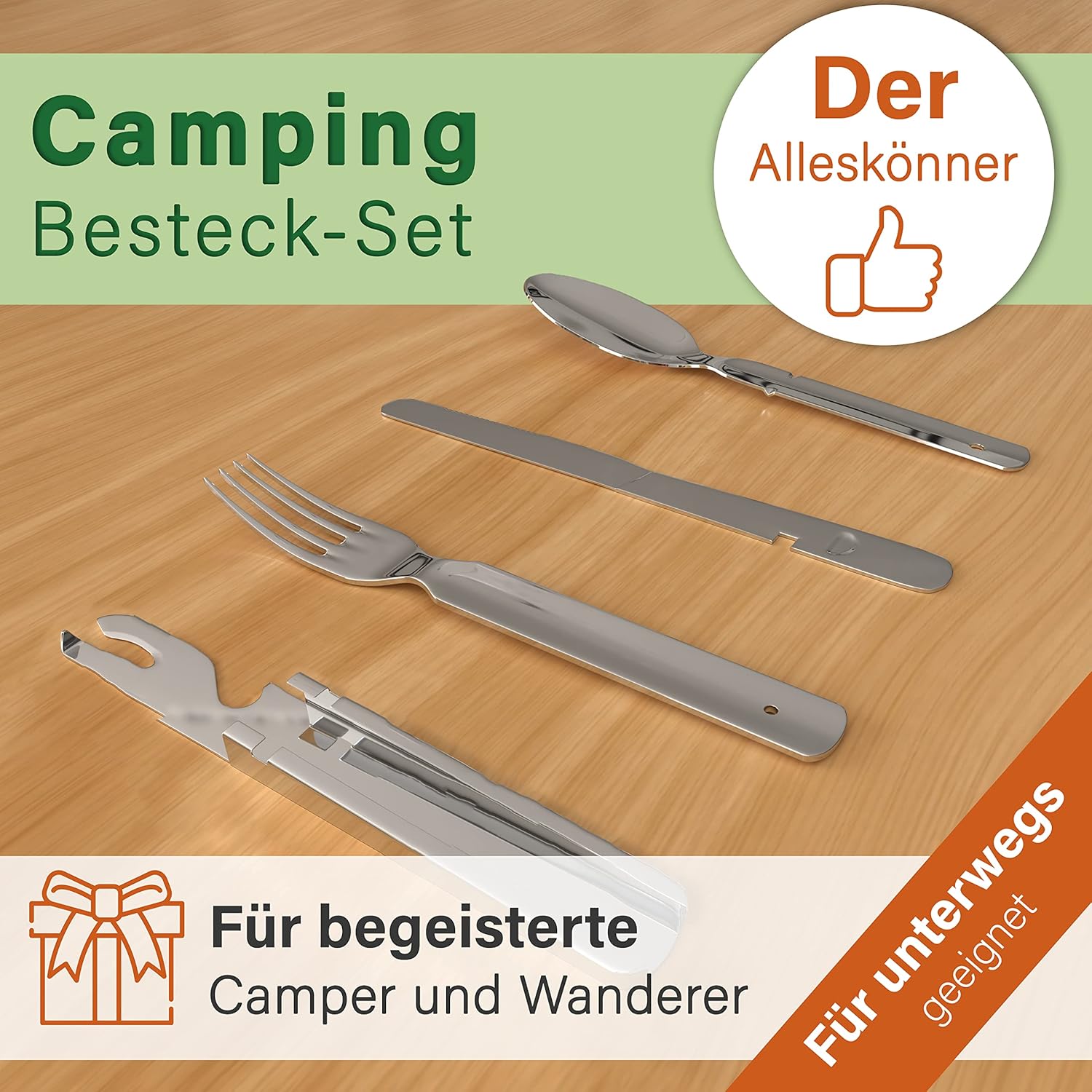 Detalle de Klassisches Bundeswehr Besteckset 4-teilig
