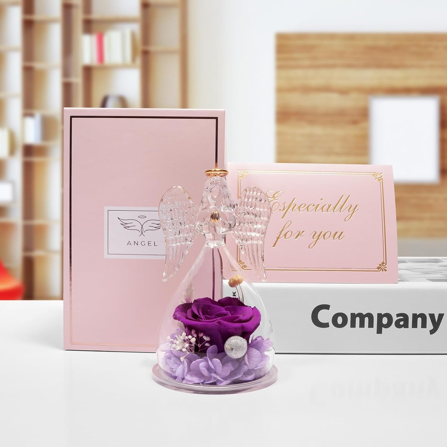 Thumbnail 5 de Miofula Ewige Rose mit Schutzengel – Geschenk für Mama, Oma und Frauen (Muttertag & Jahrestag)
