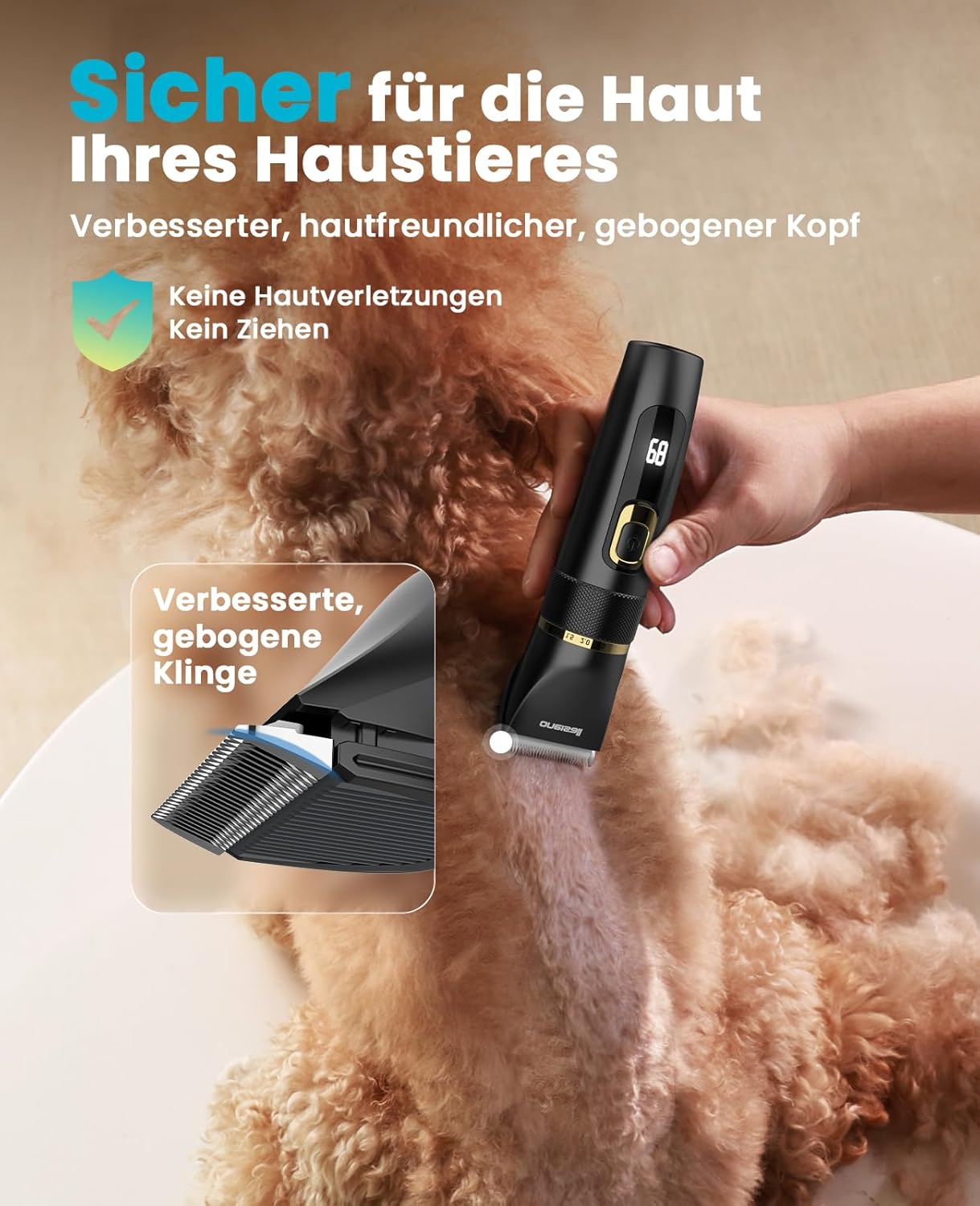 Thumbnail 2 de oneisall Leise Hundeschermaschine Upgrade Pro (2000 mAh) – Profi-Schermaschine für Hund & Katze