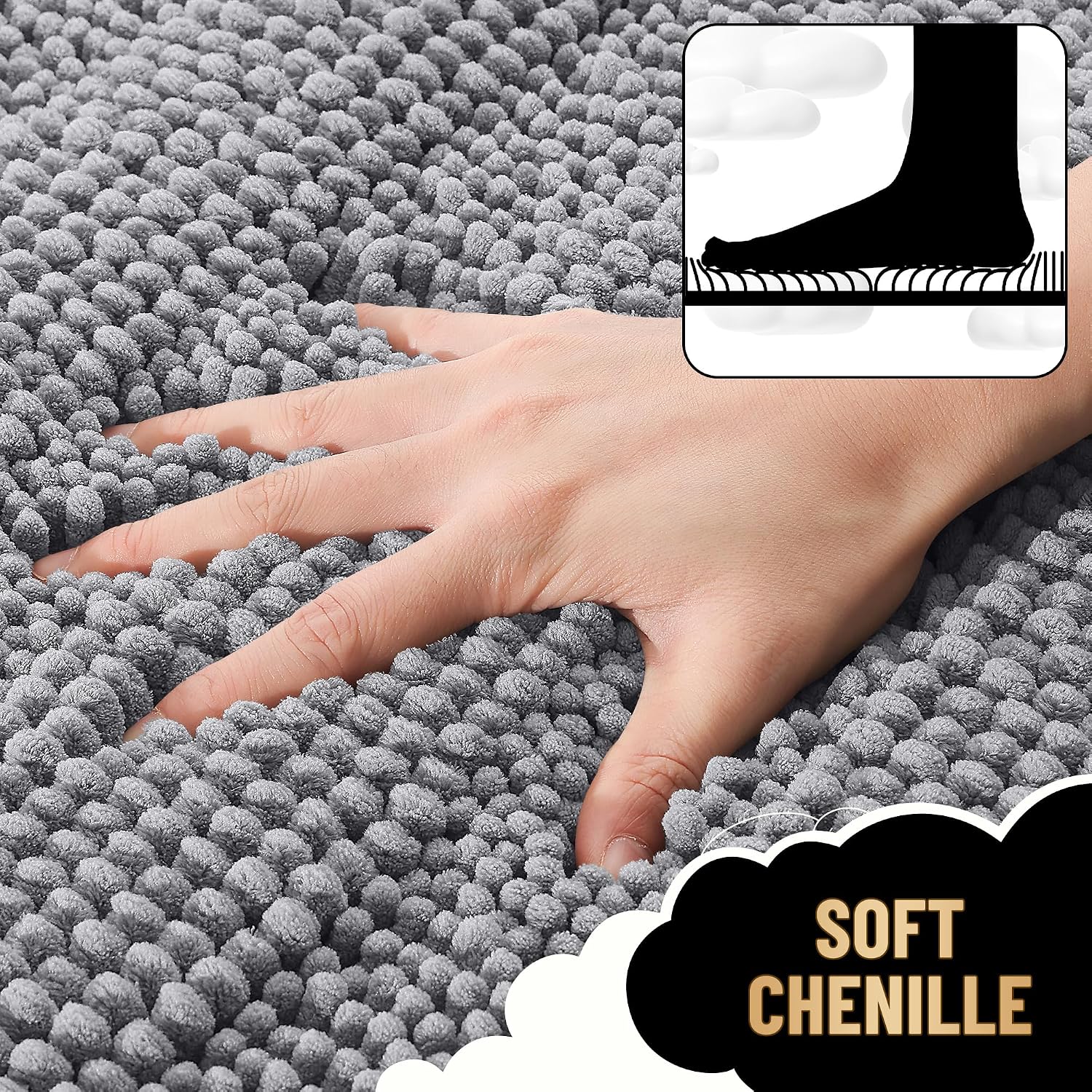 Detalle 2 de OLANLY 30x20 Bathroom Rugs 🛋