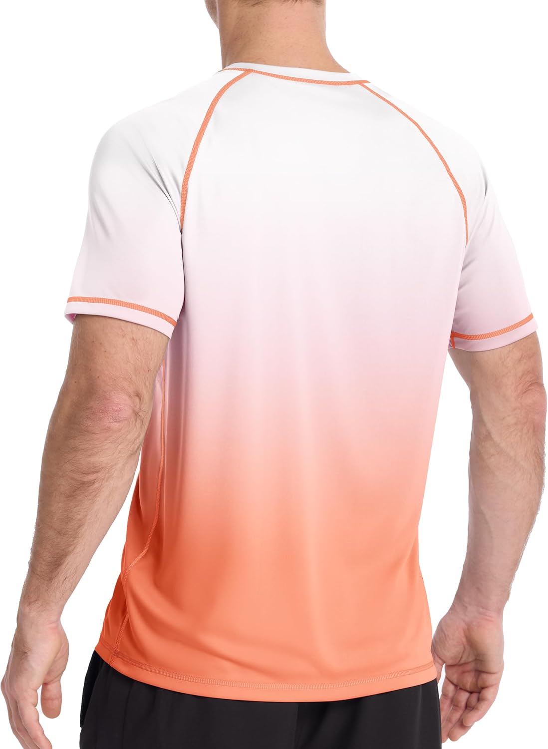 Detalle de WISMBOX Men's Short Sleeve Rash Vest with UPF 50+ – Quick Dry UV Swim Top