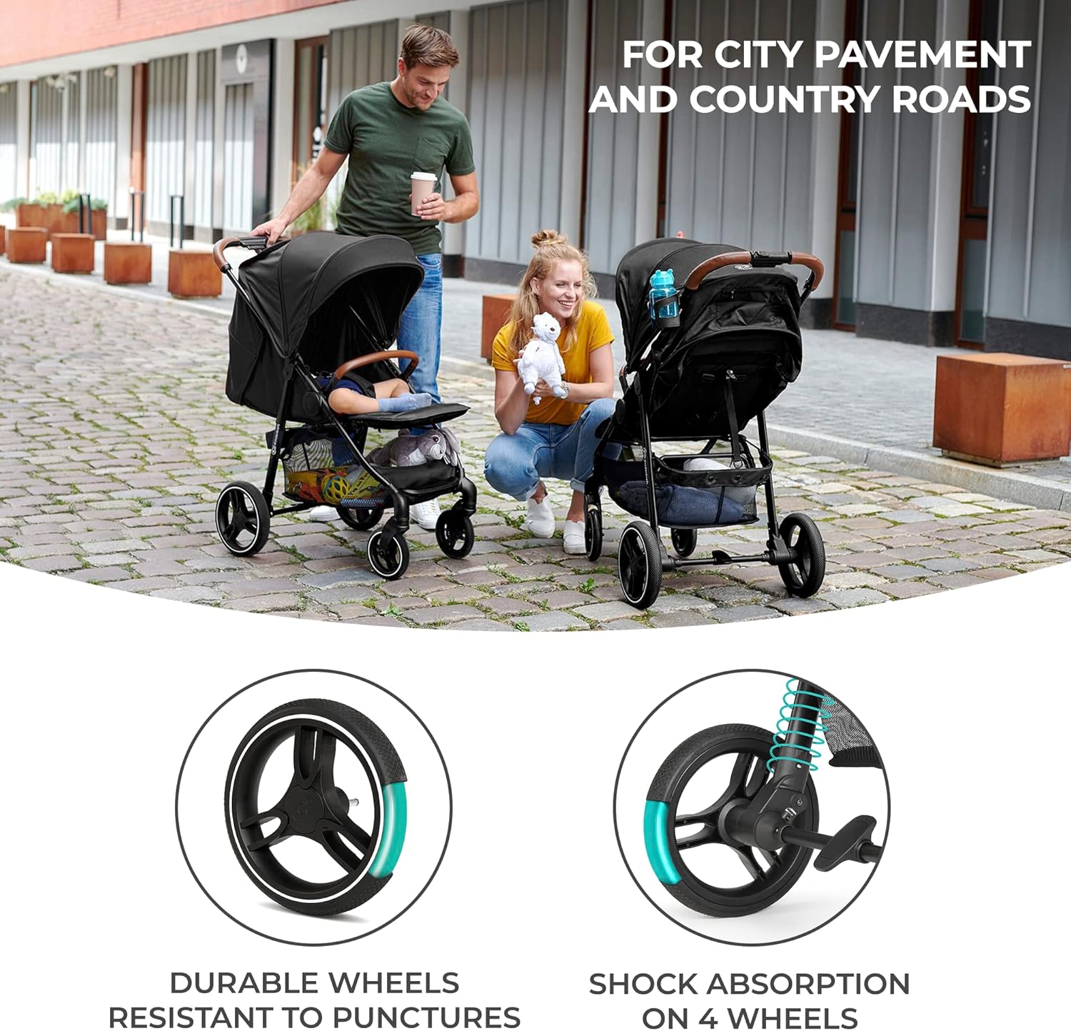 Detalle 2 de Kinderkraft Grande Plus Stroller: From Birth to 22 kg with Lie-Flat Position