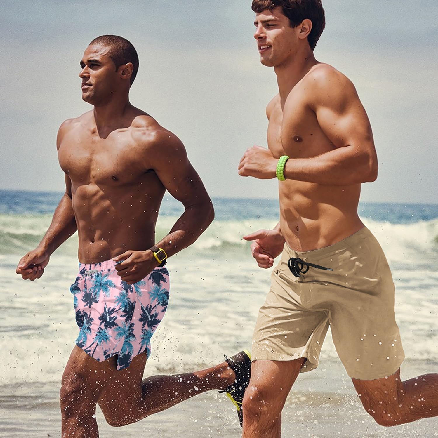 Detalle 1 de COOFANDY Men's Quick-Dry Swim Trunks, 5-Inch Lightweight Board Shorts with Pockets