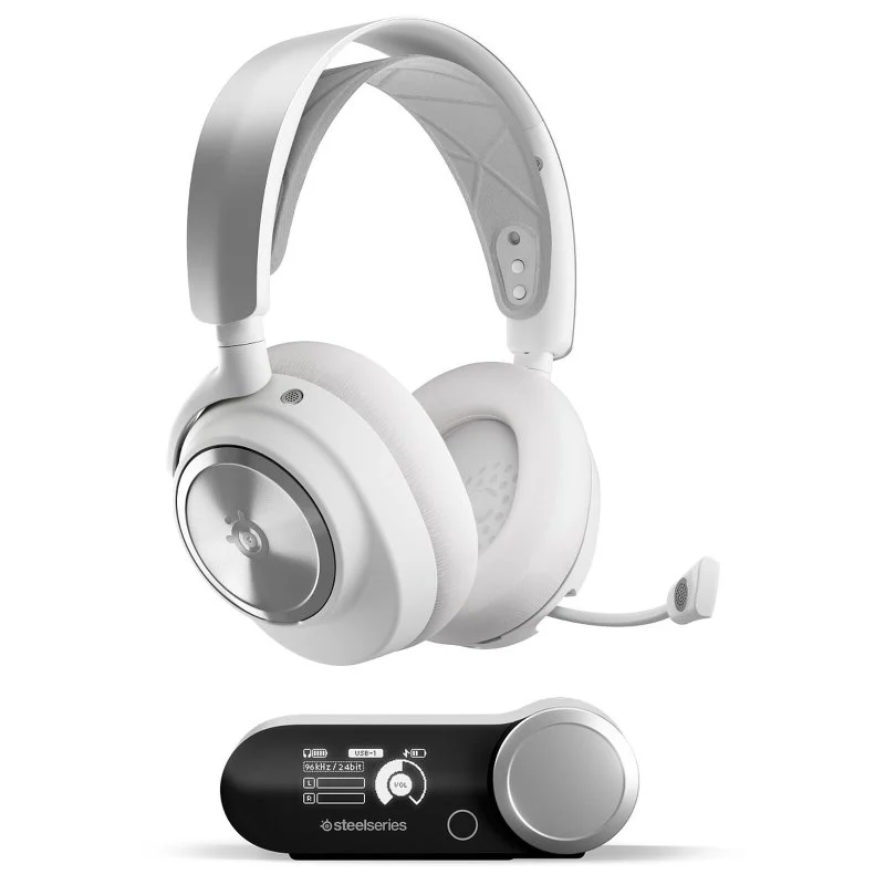 Detalle de SteelSeries Arctis Nova Pro Wireless — Auriculares gaming inalámbricos para PC/PS5/Switch