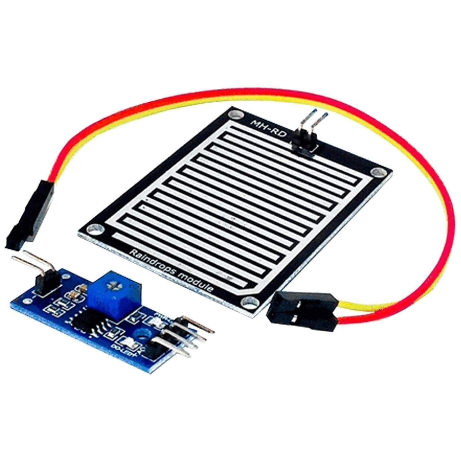 Modulo sensore pioggia AZDelivery per Arduino: rilevazione acqua piovana e soglie con uscita analogica/digitale