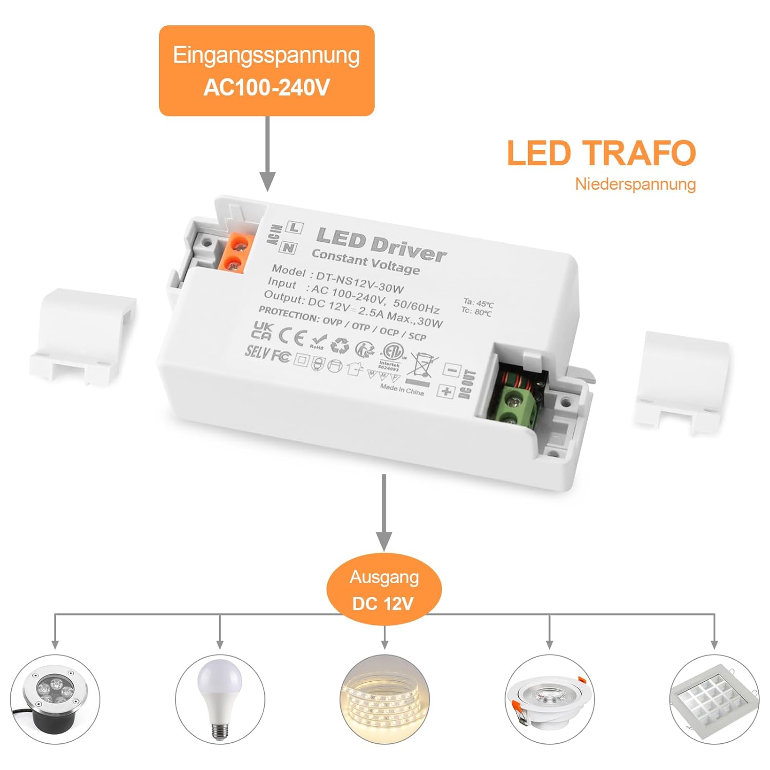 Thumbnail 2 de Alimentatore 12V 2,5A per LED 🔌
