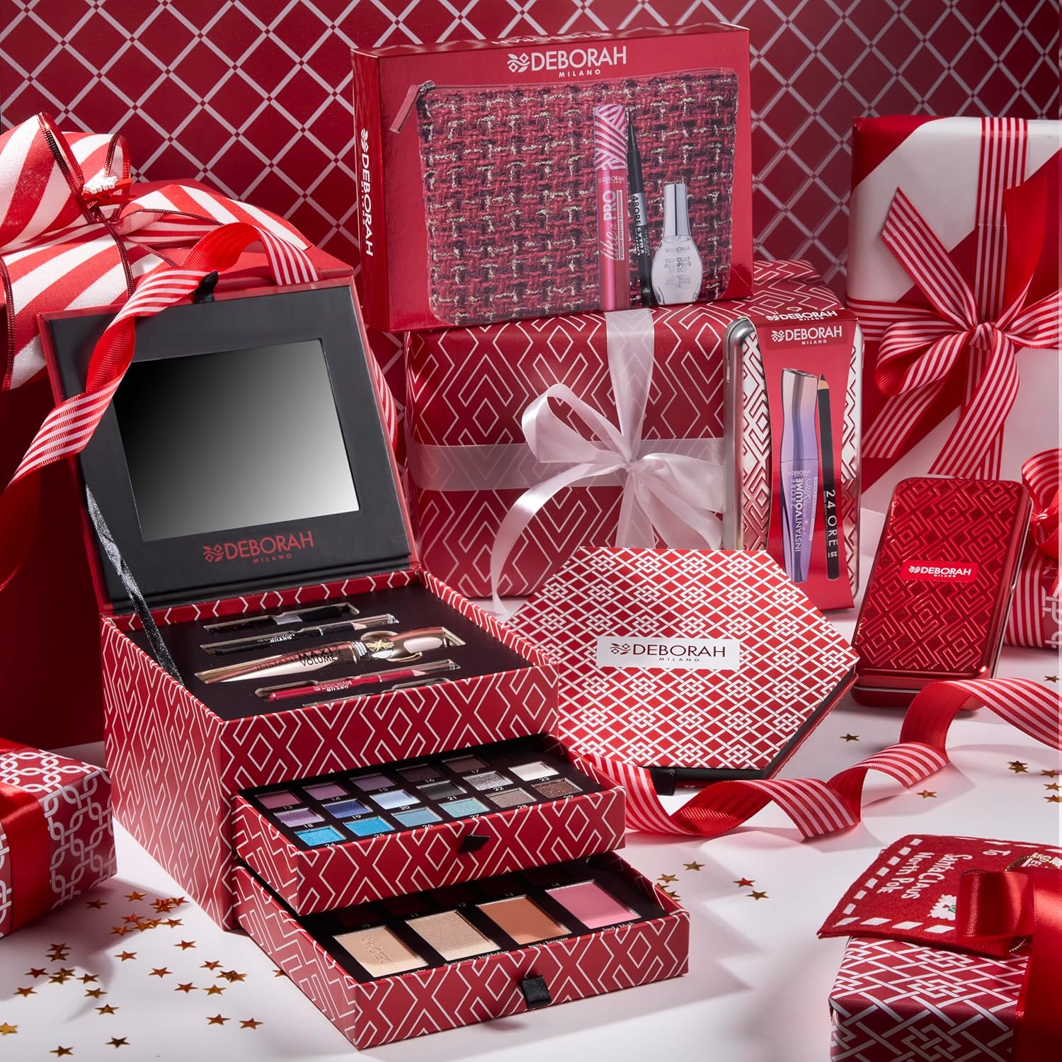 Thumbnail 4 de Deborah Milano Make Up Jewel Box – trousse set regalo con mascara, matite occhi e labbra, palette e finish diversi