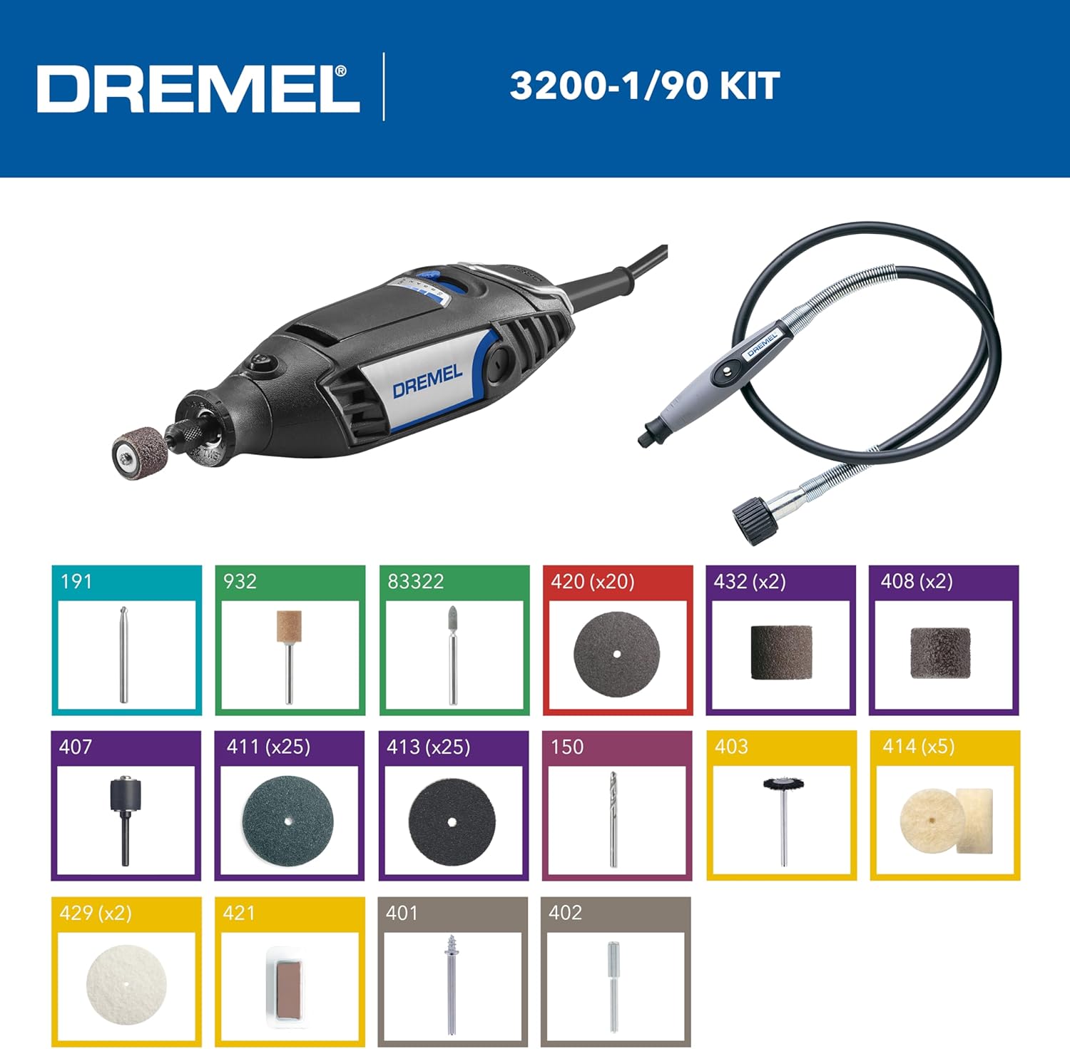 Thumbnail 1 de Dremel 3200 Rotary Tool Kit: Compact Power for DIY Tasks