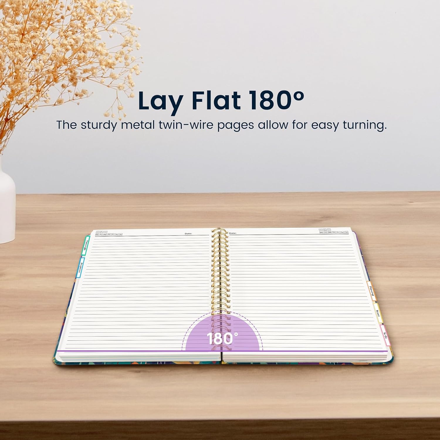 Detalle 1 de ZOTIA Fable Grove 5-Subject Spiral Notebook, 280 Pages, Removable Dividers