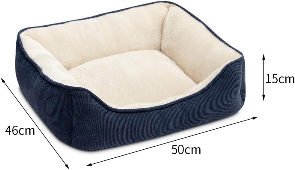 Detalle de Hollypet Small Cat Bed & Puppy Bed (55 x 45 x 15cm) in Blue