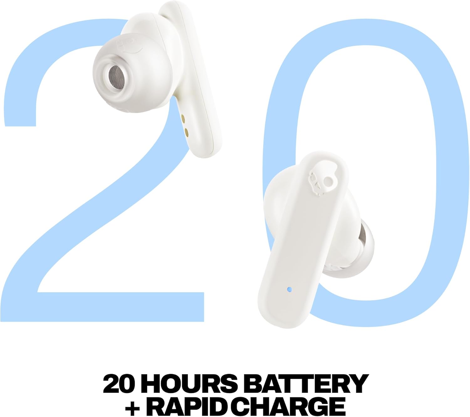 Detalle de Skullcandy Smokin' Buds Wireless In-Ear – mit Mikro, bis zu 20 Std. Akkulaufzeit und Bluetooth