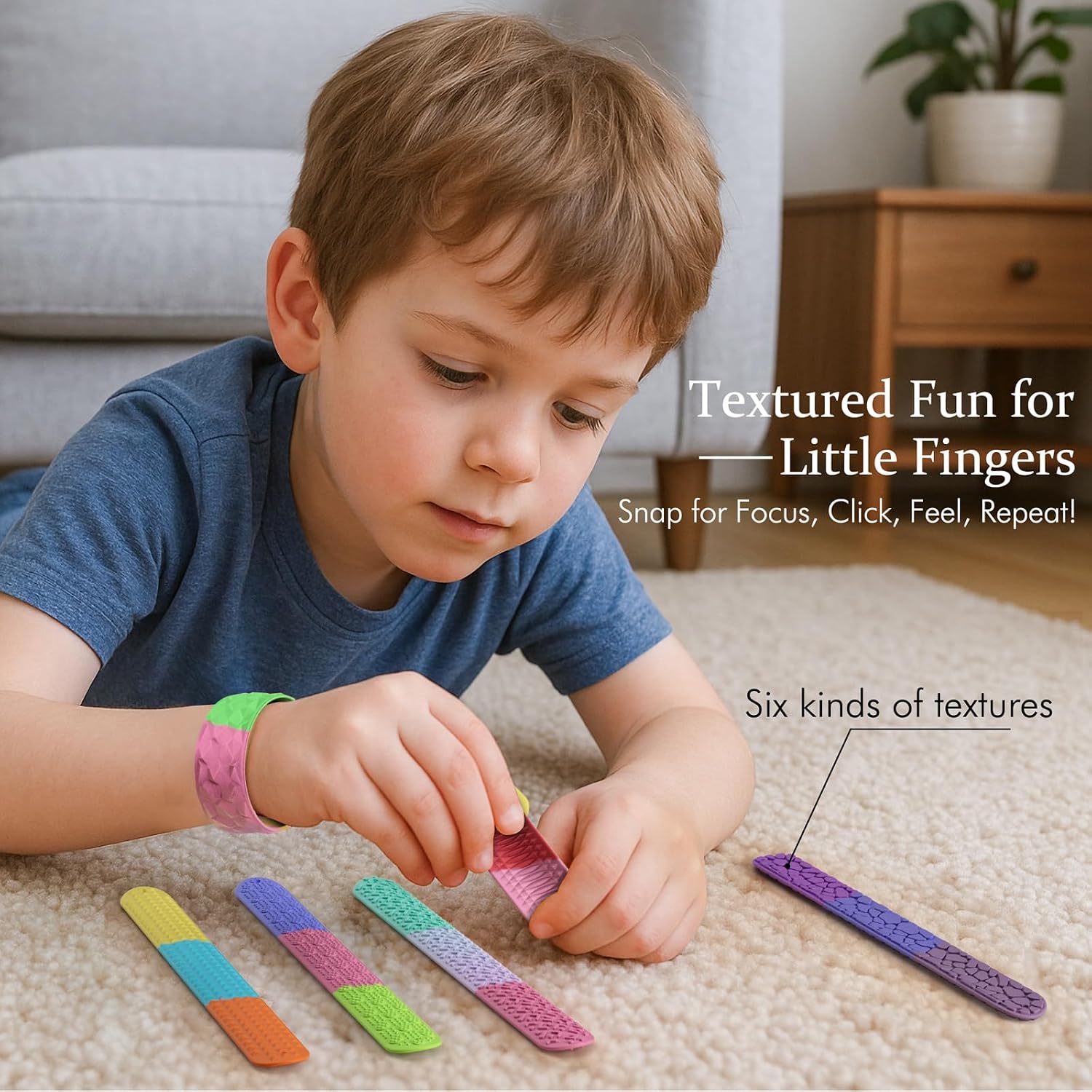 Detalle de Sensory Slap Bracelets 6pcs fidget toys