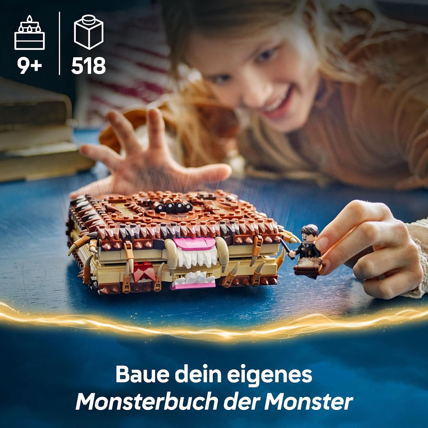 Thumbnail 1 de LEGO Harry Potter 76449 Beißendes Monsterbuch der Monster – interaktives Spielzeug mit Rückziehmotor und Neville-Longbottom-Minifigur