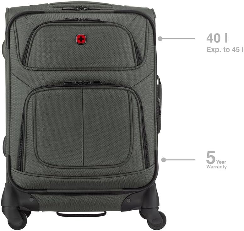 Detalle de WENGER Sion Trolley in Tessuto Espandibile: versatilità svizzera per viaggi ortevoli