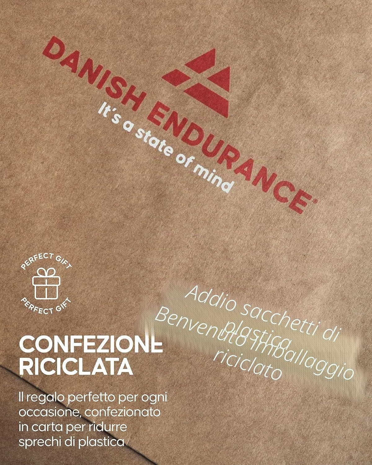 Detalle de DANISH ENDURANCE Calze di Contenimento in Cotone Biologico 14-18 mmHg – 3 Paia, Uomo e Donna