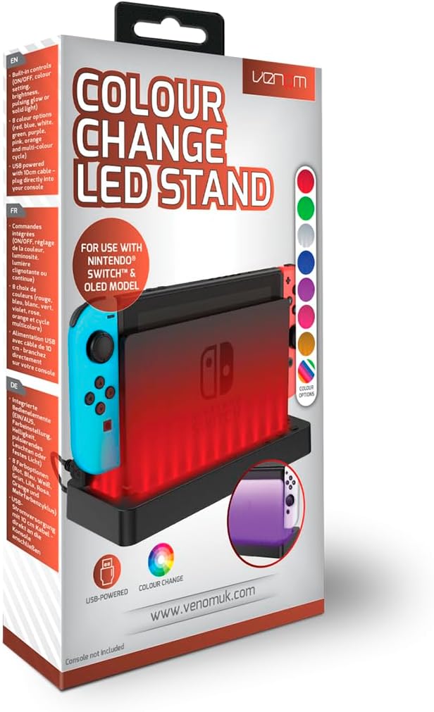 Detalle 2 de Nintendo Switch LED console stand, 7 colours