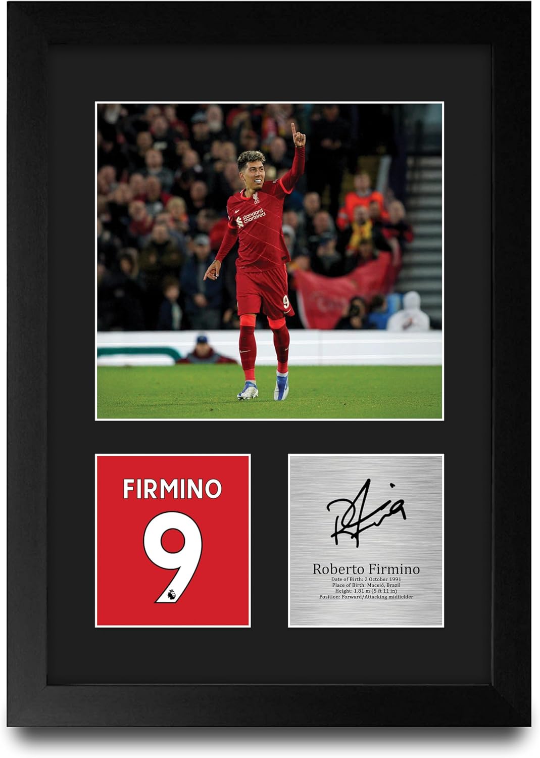 Thumbnail 4 de HWC Trading Roberto Firmino signed framed A4 print (Liverpool gift)