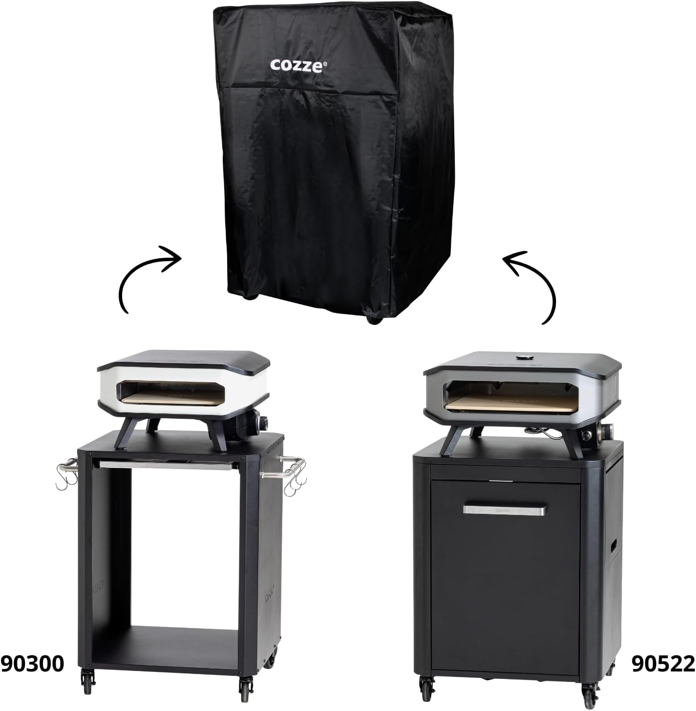 Detalle 2 de Cozze överdrag för pizzaugn och utebord i svart Oxfordvävd polyester