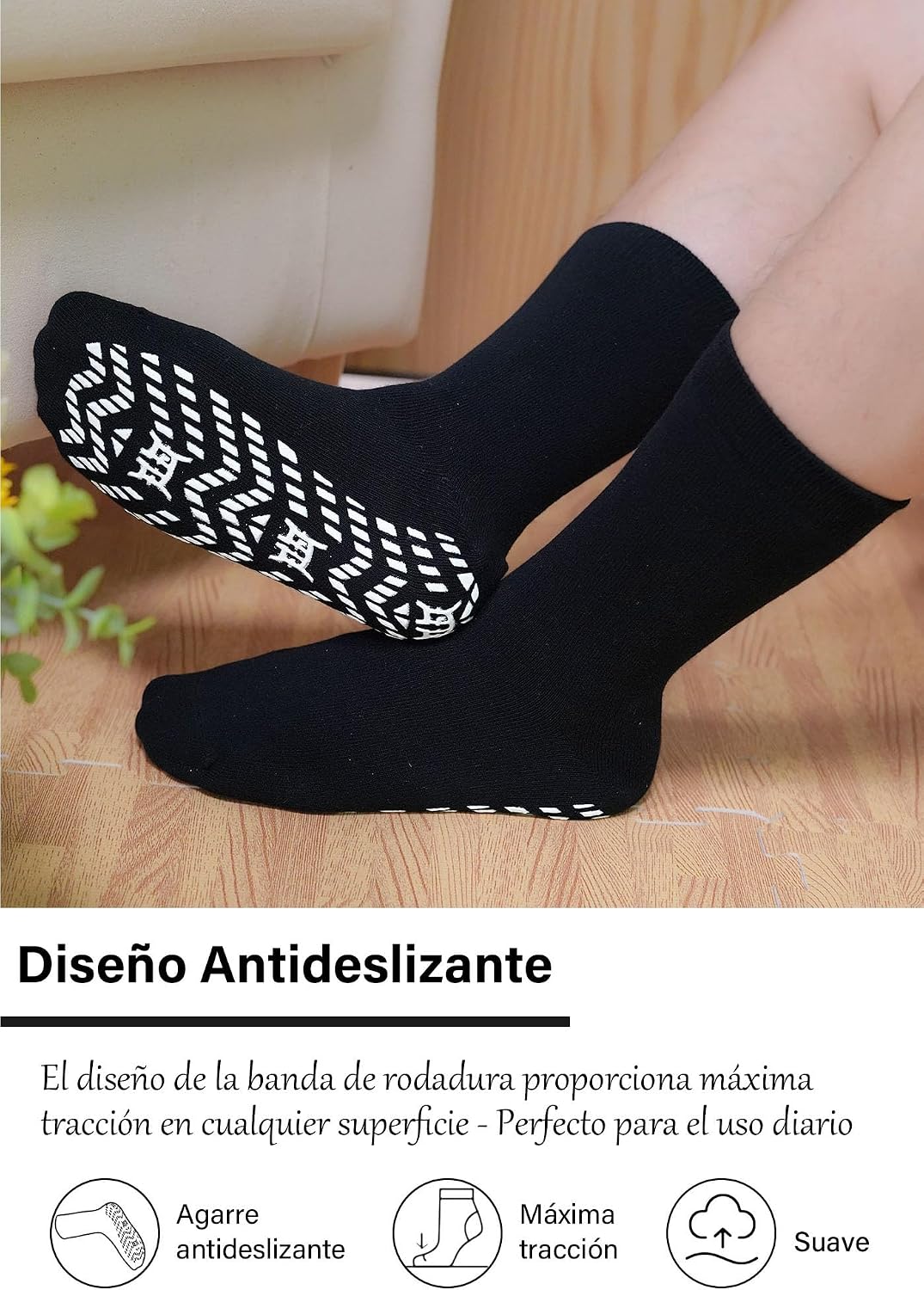 Thumbnail 3 de ZAKASA Calcetines Antideslizantes Hombre 85% algodón