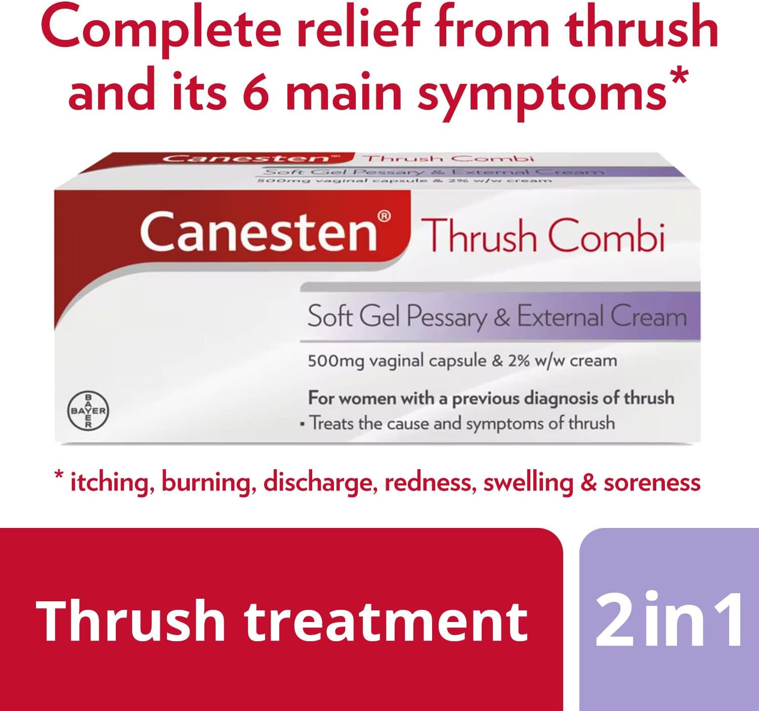 Thumbnail 1 de Canesten Thrush Soft Gel Pessary & Cream Clotrimazole – A practical two‑part approach for vaginal thrush