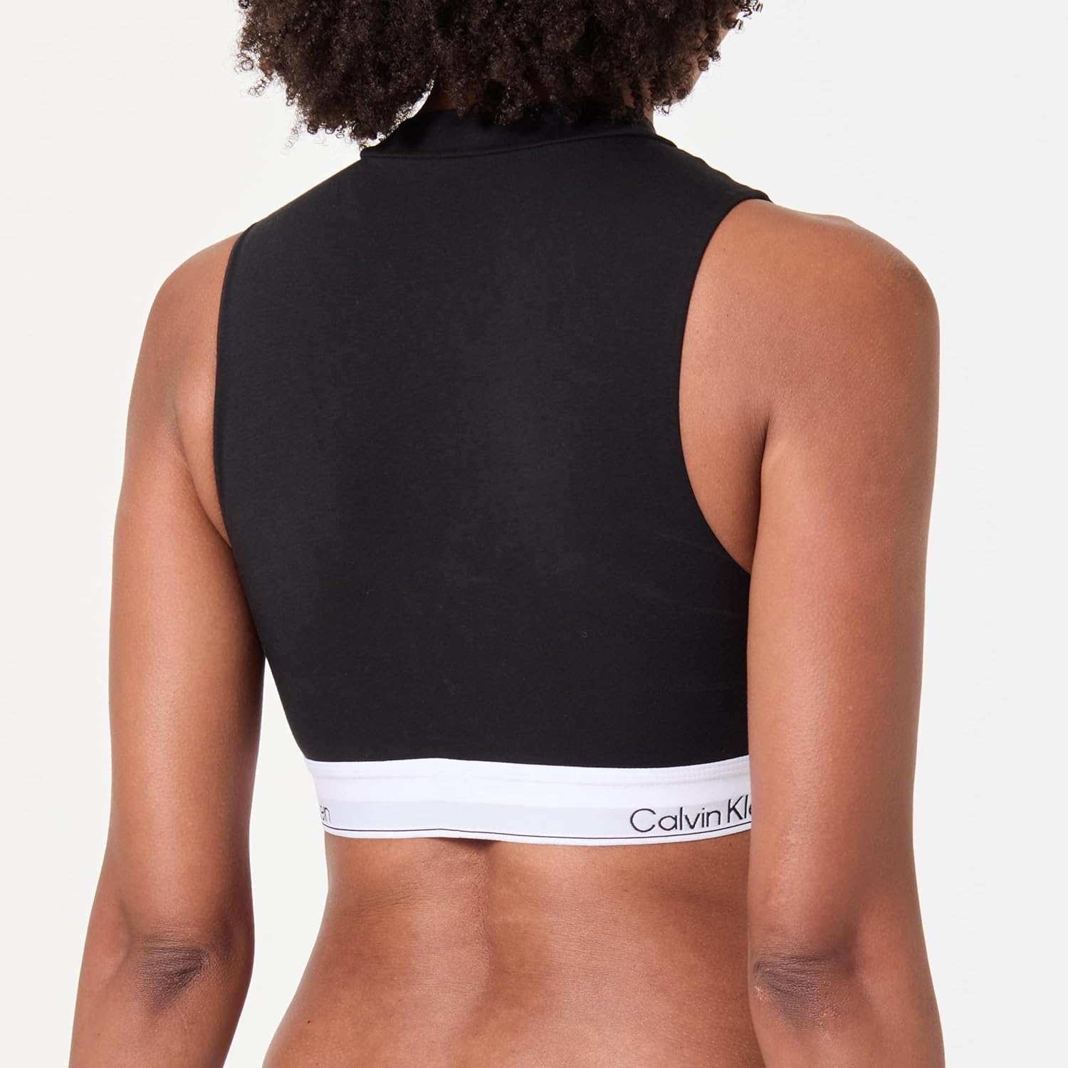 Detalle de Calvin Klein Women's Lightly Lined Mockneck Bralette – Practical Everyday Comfort