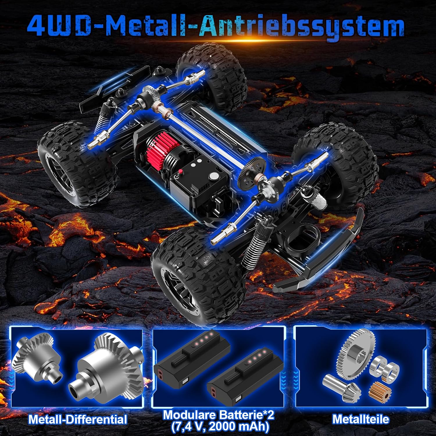 Thumbnail 5 de Ferngesteuertes Auto 40 KM/H 1/14 RC Truck