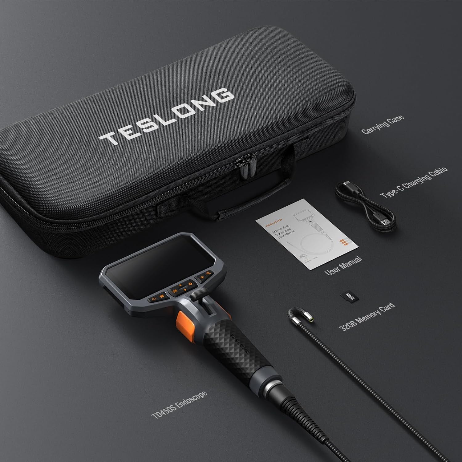 Thumbnail 6 de Teslong Articulating Endoscope 4.5" IPS camera for inspection