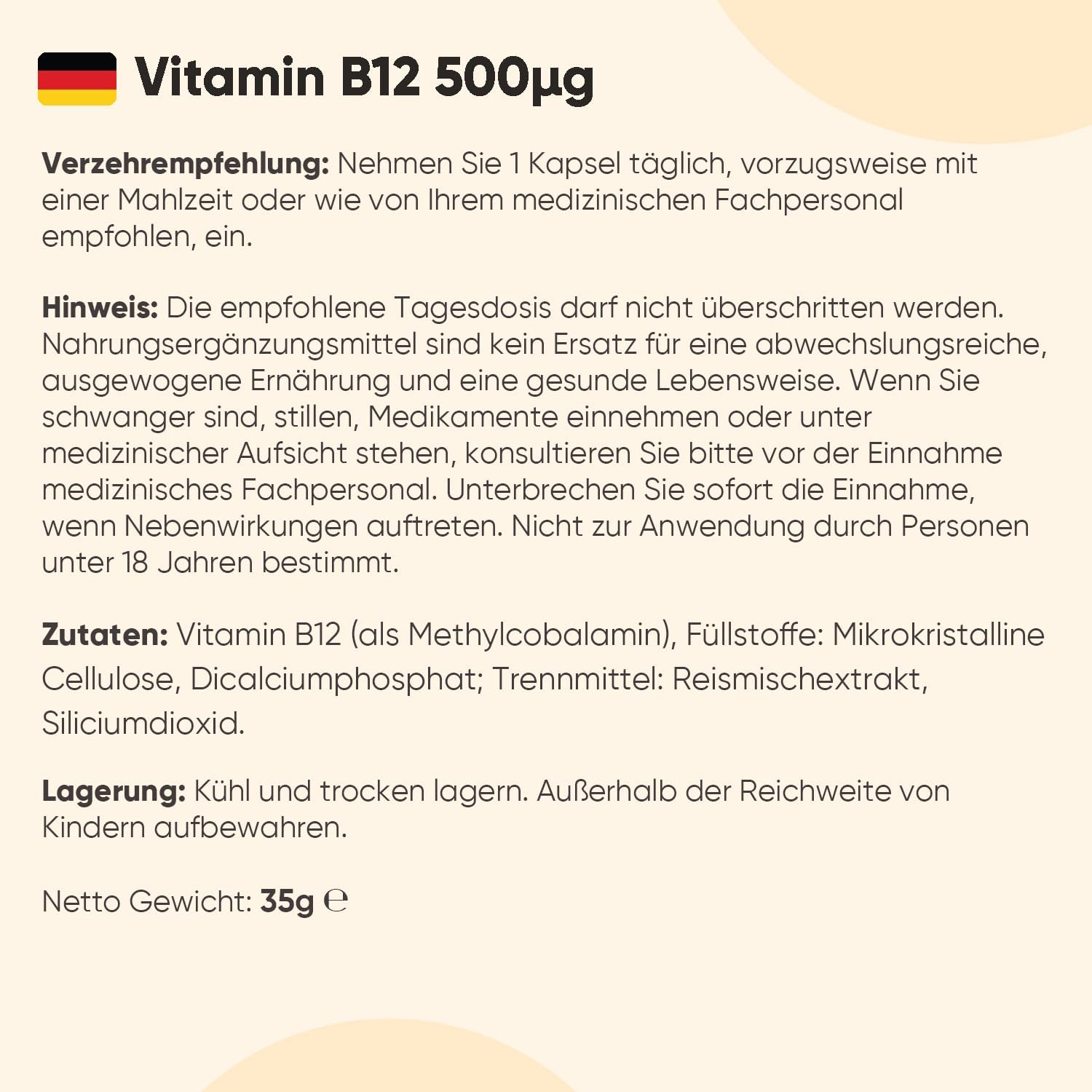 Thumbnail 3 de Vitamin B12 500 mcg pro Tablette – 365 vegane Tabletten mit reinem Methylcobalamin (Vitamin B12) von WeightWorld