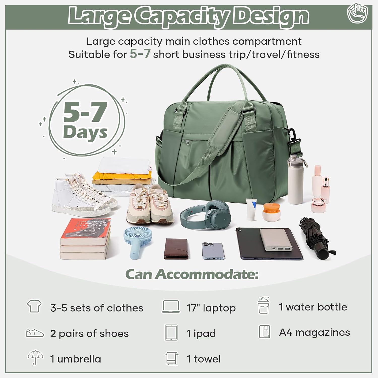 Thumbnail 2 de Easyjet Underseat Cabin Bag 45x36x20cm K3-Green — Weekend Traveller’s Carry-On with Wet Pocket