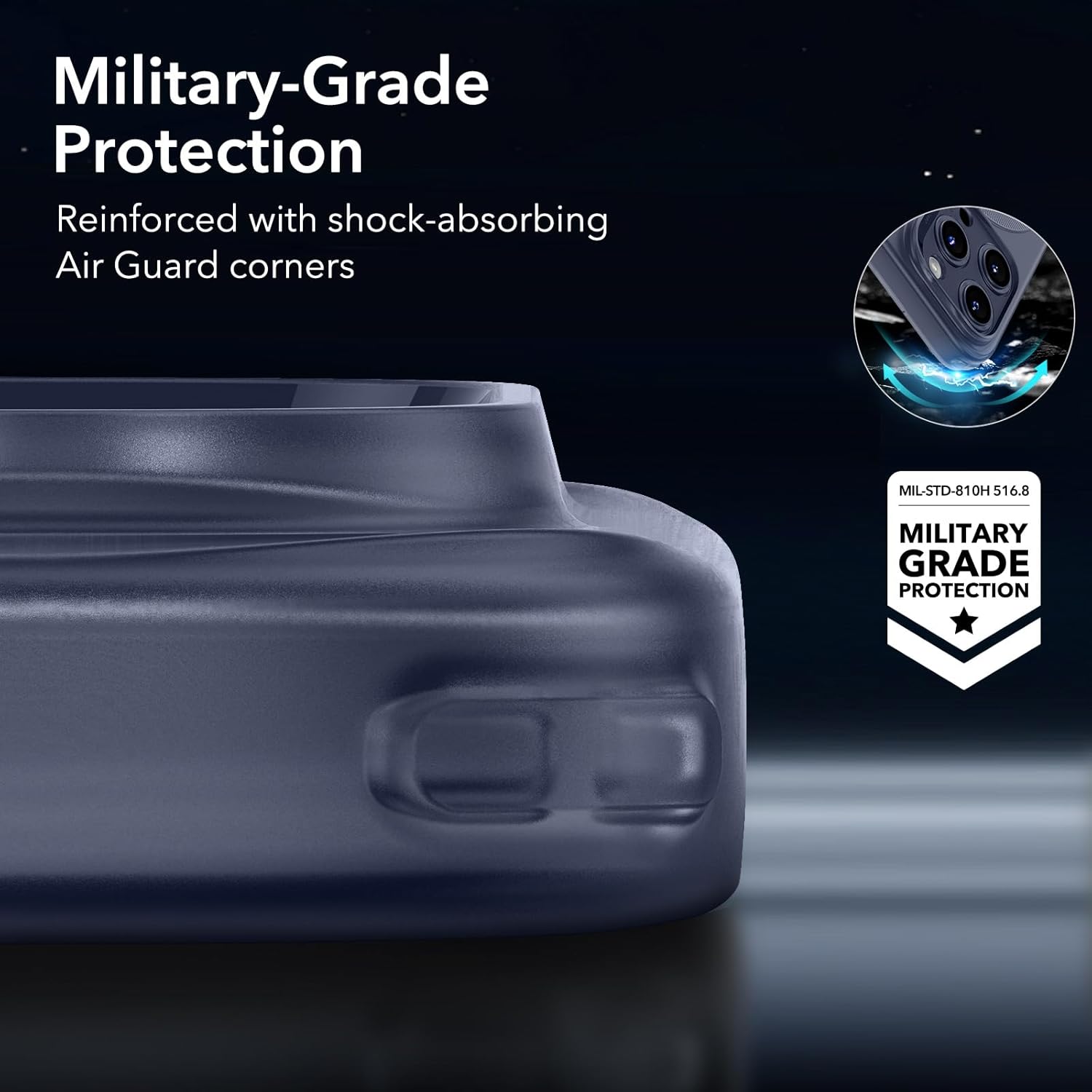 Thumbnail 5 de ESR Coque Zero Series pour iPhone 15 Pro Max – Bleu, MagSafe et Protection Militaire