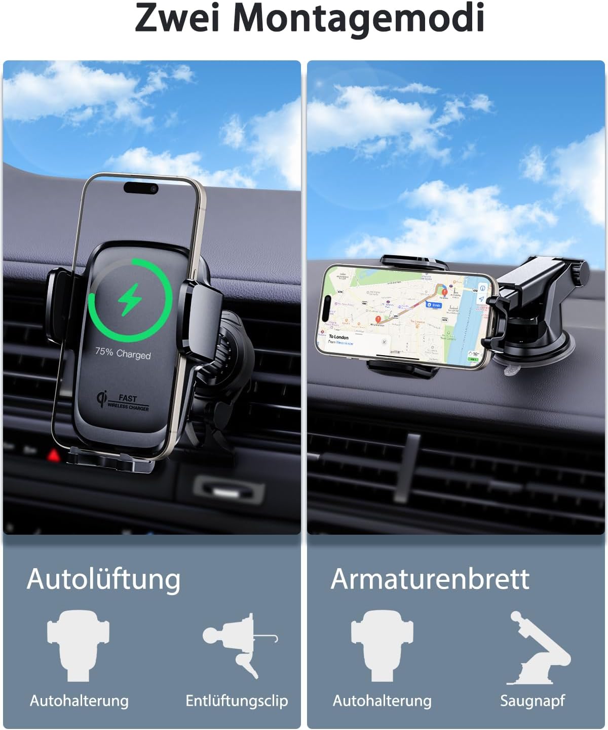 Thumbnail 3 de KPON 15W Handyhalterung Auto